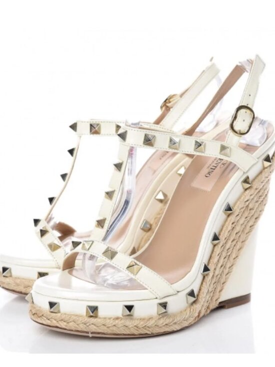 Valentino Garavani Shoes - Valentino Garavani Rockstud Wedge Women Sandals size 37